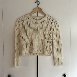 Arket crochet long sleeve top